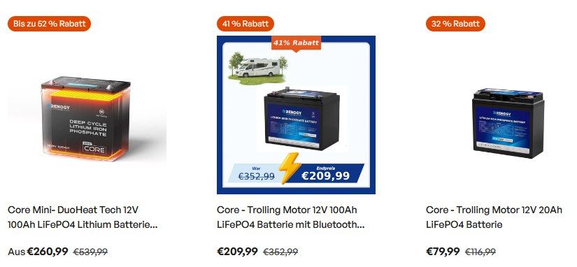 🔋 Renogy Sale mit bis zu 50% + 10% Extra Rabatt z.B. 495Wh Powerstation für 144€ (statt 198€)