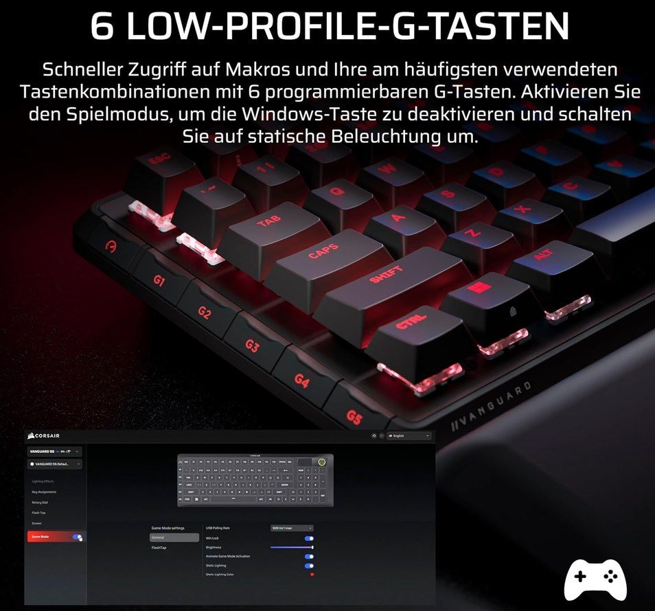 ⌨️ Corsair Vanguard 96 Kabelgebundene Mechanische Gaming-Tastatur für 129,99€ (statt 180€) ⌨️ Corsair Vanguard 96 Kabelgebundene Mechanische Gaming Tastatur für 129,99€ (statt 180€)