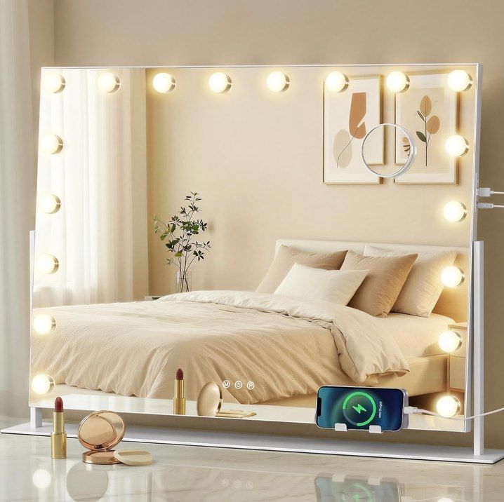 🪞 SONGMICS Schminkspiegel mit LED Beleuchtung (80x60cm) für 63,99€ (statt 80€)