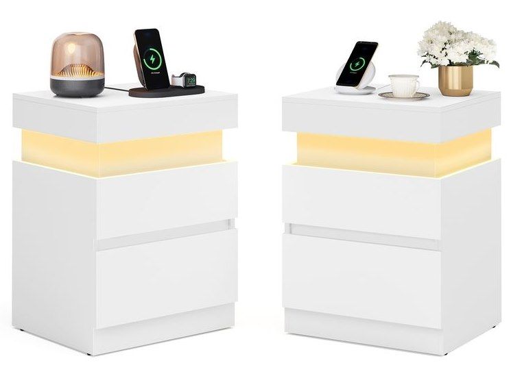 💡🔌 2x VASAGLE Kailyn Nachttisch mit Steckdosen & LED für 77,99€ (statt 110€) 💡🔌 2x VASAGLE Kailyn Nachttisch mit Steckdosen & LED für 77,99€ (statt 110€)