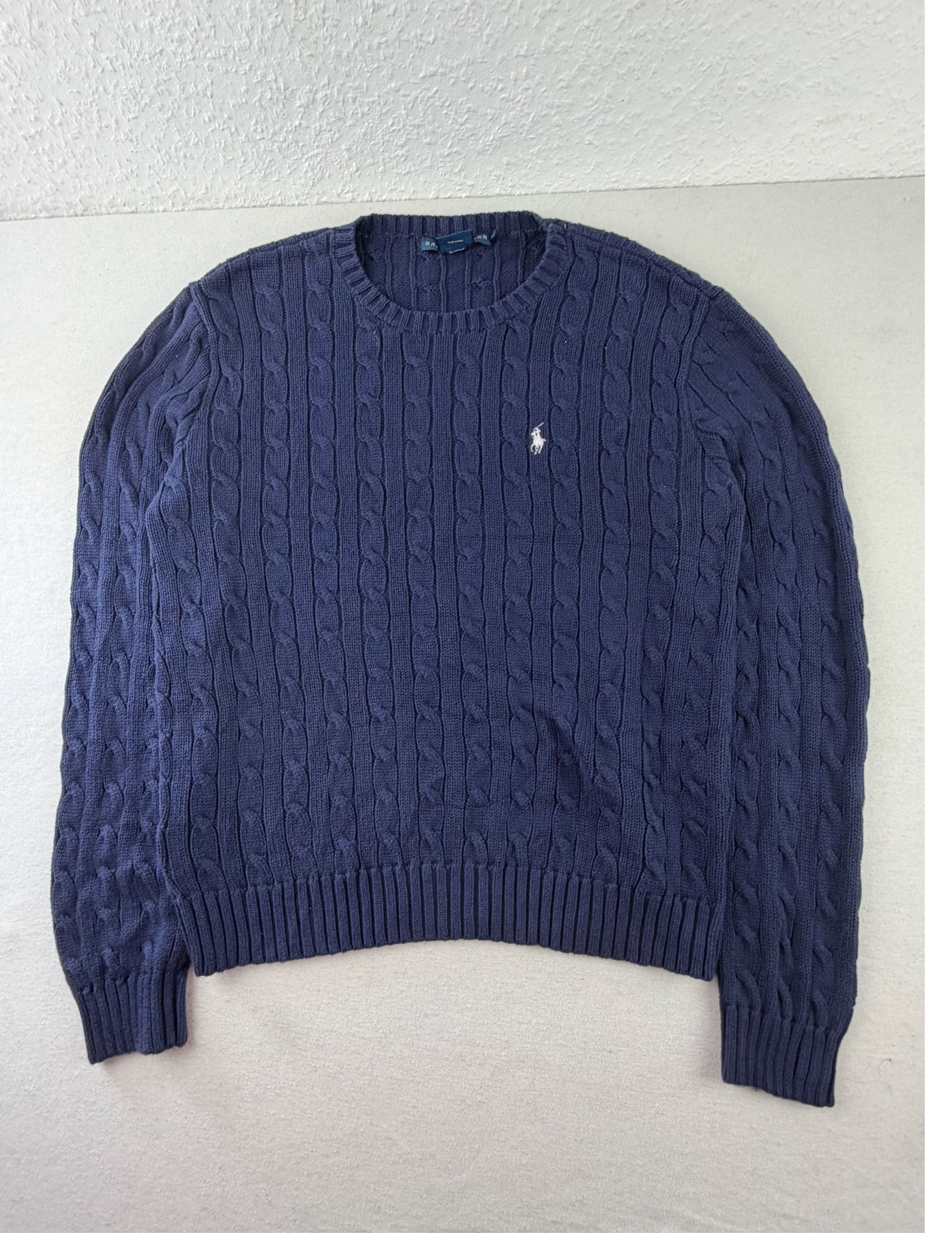 Ralph Lauren Cable-Knit Sweater — Navy (XL) Ralph Lauren Cable Knit Sweater — Navy (XL)
