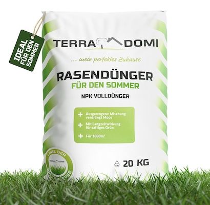🌱 TerraDomi Sommer NPK-Profidünger mit Schwefel, 25 kg für 38,36€ (statt 48€)