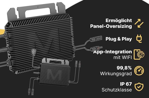 ☀️ Solakon Balkonkraftwerk inkl. 800W ⚡️ Wechselrichter + 2x 500W Solarmodule für 270€ (statt 330€) ☀️ Solakon Balkonkraftwerk inkl. 800W ⚡️ Wechselrichter + 2x 500W Solarmodule für 270€ (statt 330€)