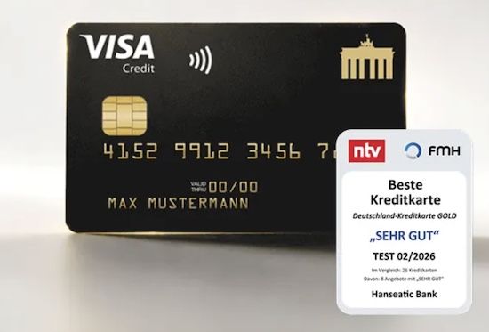 💰 Visa Gold Kreditkarte inkl. 60€ Startguthaben für 4,90€ mtl. - Startlimit bis 5.000€ 💰 Visa Gold Kreditkarte inkl. 60€ Startguthaben für 4,90€ mtl. Startlimit bis 5.000€