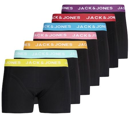 🔥 7x Jack & Jones Additionals Trunks Boxershort für 11,95€ + VSK (statt 35€) - L, XL, XXL 🔥 7x Jack & Jones Additionals Trunks Boxershort für 11,95€ + VSK (statt 35€) L, XL, XXL