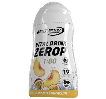 🍑 Best Body Nutrition Vital Drink ZEROP Pfirsich-Maracuja, 45ml für 2,54€ (statt 4€)