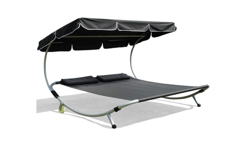 🌞⛱️ JLSun 2 Personen Sonnenliege mit Sonnendach für 63,99€ (statt „neu“ 100€)