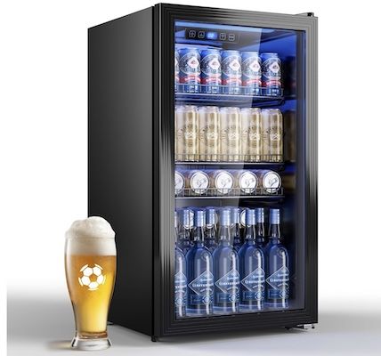 🍺 TRIUMPHKEY Mini-Kühlschrank mit Glastür, 90L für 208,99€ (statt 316€)