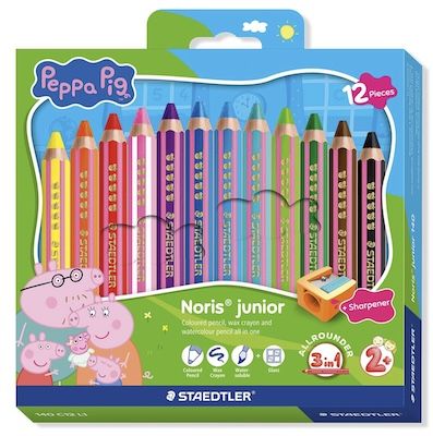 ✏️ 12er Set STAEDTLER Noris junior Buntstifte Peppa Wutz für 7,87€ (statt 19€)