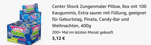 💥💥100er Pack Center Shock Zungenmaler Pillow Kaugummi ab 3,12€ (statt 10€)