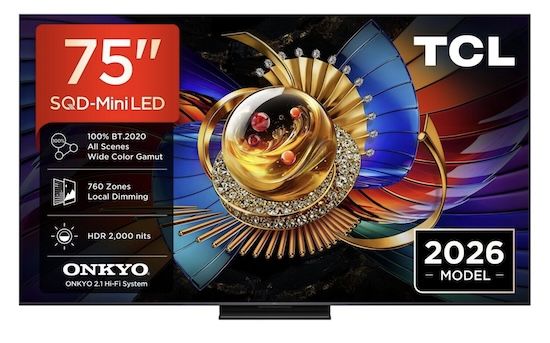 📺 TCL 75Q7D Pro   75 Zoll QD Mini LED TV mit 144 Hz für 1.199€ (statt 1.499€)