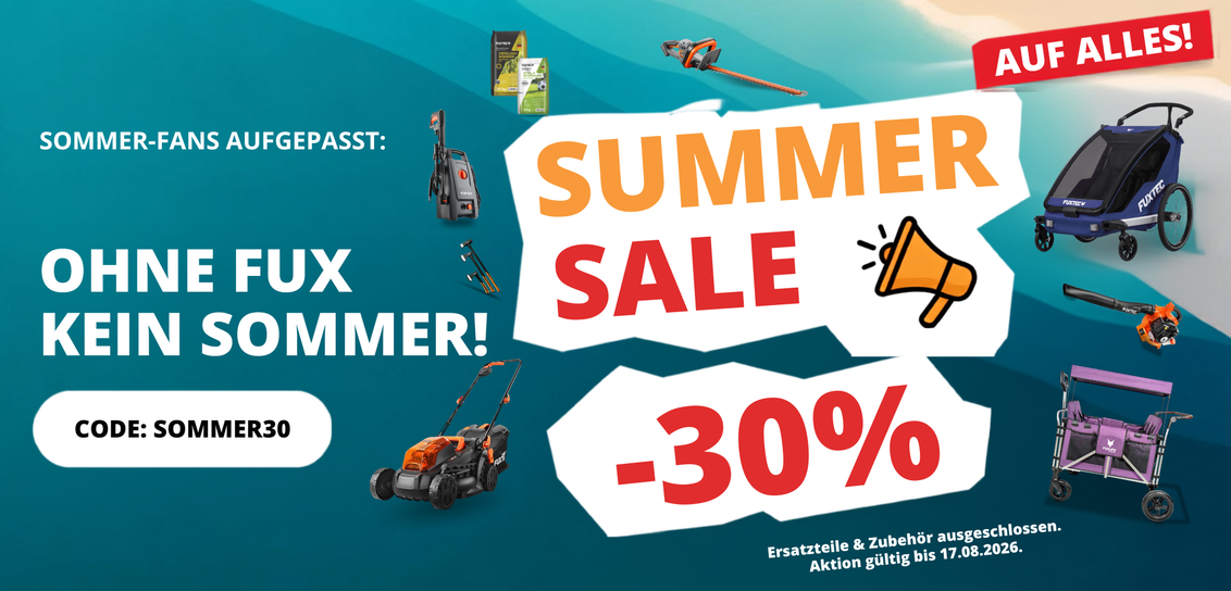 đ©âđŸ Fuxtec Summer Sale: 30% Rabatt auf ALLES - z.B. FX-CT700 Bollerwagen fĂŒr 145,20⏠(statt 214âŹ) đ©âđŸ Fuxtec Summer Sale: 30% Rabatt auf ALLES z.B. FX CT700 Bollerwagen fĂŒr 145,20⏠(statt 214âŹ)