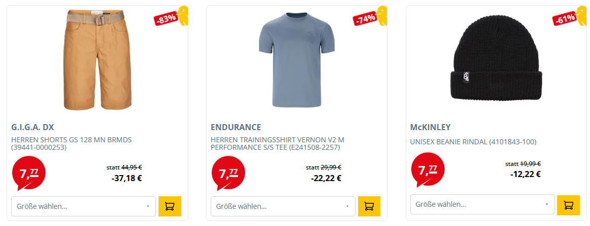 👕👟 Picksport Jackpot Sale - über 500 Artikel nur 7,77€ + VSK 👕👟 Picksport Jackpot Sale über 500 Artikel nur 7,77€ + VSK