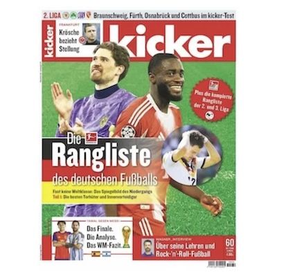 ⚽ 104 Ausgaben vom Kicker für 292,80€ + Prämie 140€ Scheck