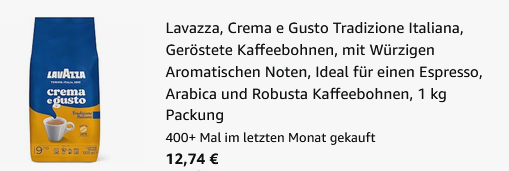 ☕ 1kg Lavazza Crema E Gusto Tradizione Kaffeebohnen ab 12,74€ (statt 22€) ☕ 1kg Lavazza Crema E Gusto Tradizione Kaffeebohnen ab 12,74€ (statt 22€)