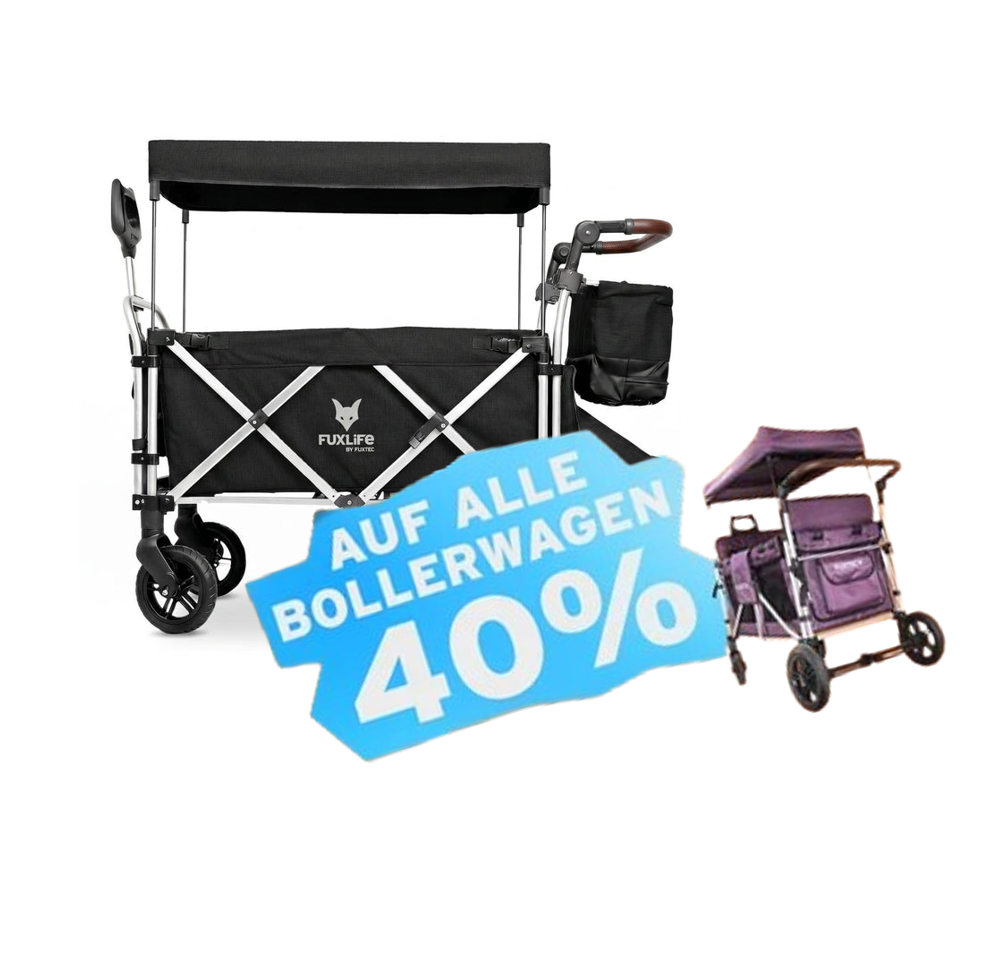 🚜 40% Rabatt auf alle Fuxtec Bollerwagen – z.B. Luxus Bollerwagen für 181,88€ ⚡ (statt 434€)