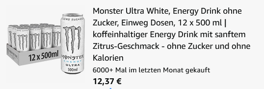 💪 12er Pack Monster Ultra White Energydrink ohne Zucker ab 12€ (statt 16€) 💪 12er Pack Monster Ultra White Energydrink ohne Zucker ab 12€ (statt 16€)