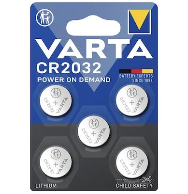 🔋 5er Pack VARTA Batterien Electronics CR2032 Lithium Knopfzelle 3V ab 2€ (statt 4€)