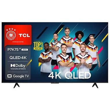 📺 TCL 75P7K 75 Zoll 4K UHD QLED Google TV mit HDR ab 594€ (statt 919€)