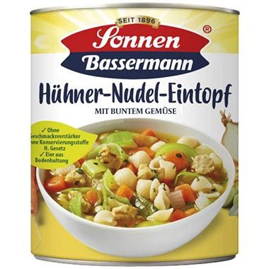 🍲 4 x 800g Sonnen Bassermann Hühner-Nudeltopf ab 7,56€ (stastt 13€)