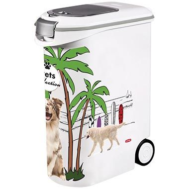 🐶 Curver Pets Collection Futterbox mit Rollen & 20kg/54L für 24,99€ (statt 49€)