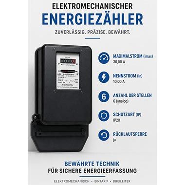 🔌 Kopp Elektromechanischer Drehstromzähler, 400V/10/30A für 17€ (statt 42€)