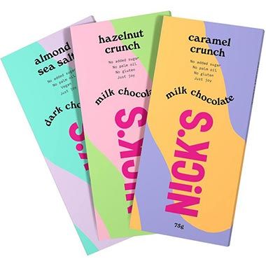 🍫 3er Pack Nicks Schokolade Tafeln Mix, 3x75g ab 6,33€ (statt 10€)