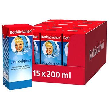 🧃 15er Pack Rotbäkchen Trinkpäckchen, je 200ml ab 16,17€ (statt 22€)