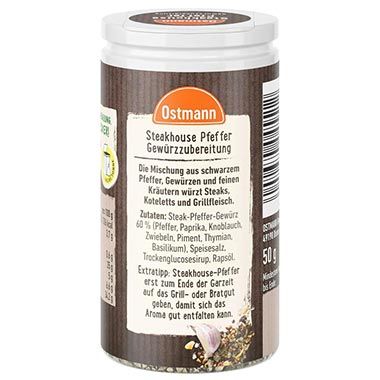 🥩 Ostmann Steakhouse Pfeffer Gewürzzubereitung, 50g ab 1,89€ (statt 2,69€)