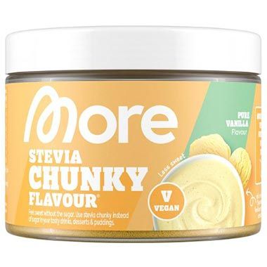🍮 MORE Stevia Chunky Flavour Pure Vanilla, 150g ab 11,39€ (statt 17€)