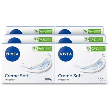 🧼 3 x 6er Pack NIVEA Creme Soft Pflegeseife ab 16,92€ (statt 27€) – 0,94€ pro Stück!