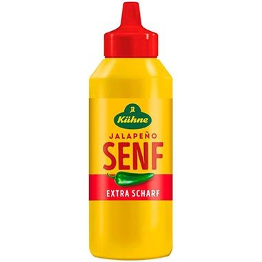 🌶️ 4x Kühne Jalapeño Senf Squeeze, 250ml ab 4,72€ (statt 7€)