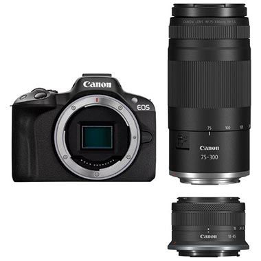 📷 Canon EOS R50 Systemkamera + RF-S 18-45mm + RF 75-300mm für 849€ (statt 999€)