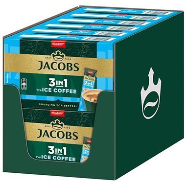 ☕ 12 x 10er Pack Jacobs 3in1 Ice Coffee Instant Kaffee Sticks ab 25,64€ (statt 33€)