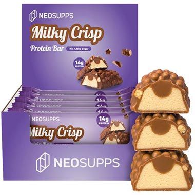 🍫 12er Pack Neosupps Milky Crisp Protein Bar ab 21,79€ (statt 27€)