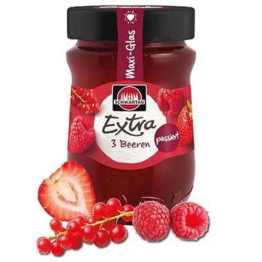 🍞 Schwartau Extra 3 Beeren Konfitüre, passiert, 600g ab 3,51€ (statt 5€)