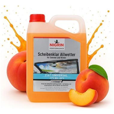 🍑 3 Liter Nigrin Performance Scheibenklar Allwetter, Pfirsich ab 7€ (statt 12€)
