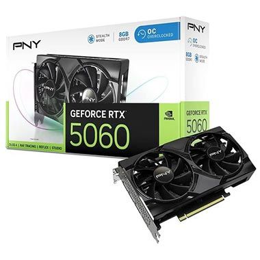🖥️ PNY GeForce RTX 5060 Grafikkarte, 8GB, Overclocked für 302,73€ (statt 327€)