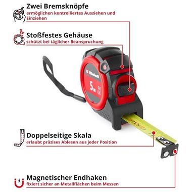 📏 Original Einhell Bandmaß mit Autolock, 5m für 4,99€ (statt 10€) 📏 Original Einhell Bandmaß mit Autolock, 5m für 4,99€ (statt 10€)
