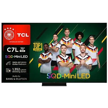 📺 TCL 75C7L 75″ SQD-Mini Smart LED TV mit 144Hz ab 1.529€ (statt 1.799€)