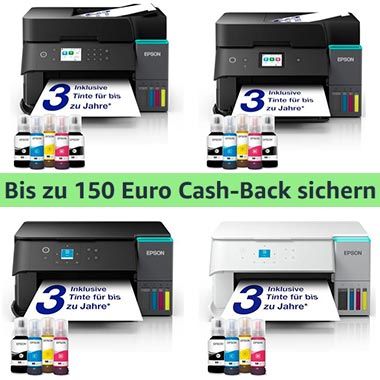 🖨️ Amazon: Epson Drucker Sale + bis zu 150€ Cashback – z.B. ET-2955 ab eff. 209€ (statt 334€)