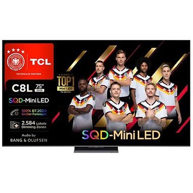 📺 TCL 75C8L 75″ 4K HDR SQD-Mini LED Smart TV ab 1.954€ (statt 2.249€)
