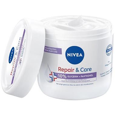 🧴 3x NIVEA Repair & Care Parfümfrei Creme, 400ml ab 11€ (statt 21€)