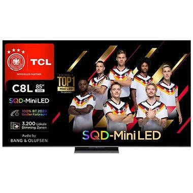 📺 TCL 85C8L 85 Zoll (!) 4K UHD SQD-Mini LED TV ab 3.059€ (statt 3.599€)