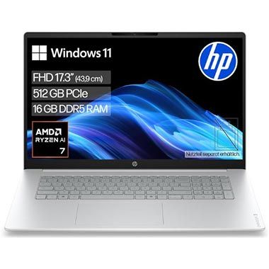 💻 HP OmniBook 3 17,2″ FHD Laptop mit Ryzen AI 7 für 709€ (statt 1.199€)