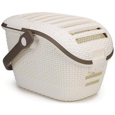 🐈 Curver Pet Rattan Transportbox mit Griff, 51x38x33cm für 24,99€ (statt 31€)
