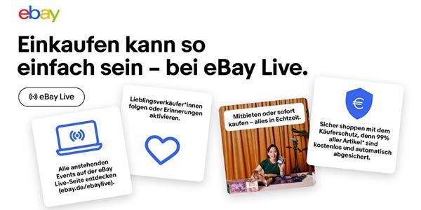 📹🛒 eBay Live in Deutschland gestartet: Durch Live-Stream Auktionen noch mehr sparen 📹🛒 eBay Live in Deutschland gestartet: Durch Live Stream Auktionen noch mehr sparen