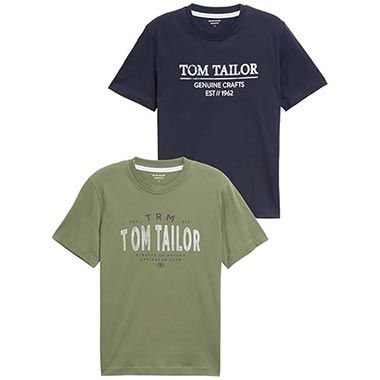 👕 2er Pack Tom Tailor Print T-Shirts ab 15€ (statt 25€)