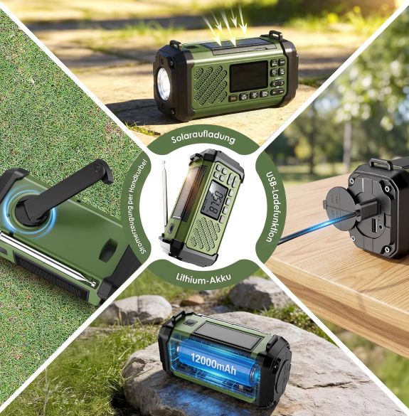 ☀️📻 Vikeri Kurbelradio mit 12.000mAh & Solar für 29,99€ (statt 40€) ☀️📻 Vikeri Kurbelradio mit 12.000mAh & Solar für 29,99€ (statt 40€)