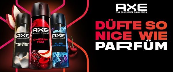 Gratis: AXE Fine Fragrance Deo ausprobieren - ab 13.07. Gratis: AXE Fine Fragrance Deo ausprobieren ab 13.07.